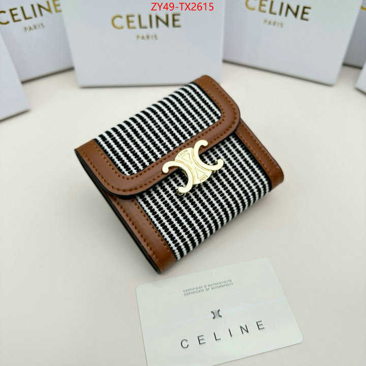 CELINE Bags(4A)-Wallet best fake ID: TX2615 $: 49USD,