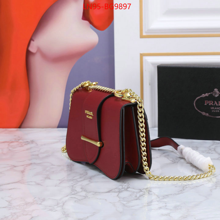 Prada Bags (4A)-Diagonal- fake high quality ID: BG9897 $: 95USD,