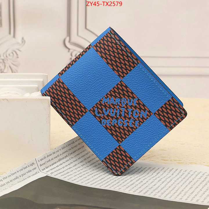 LV Bags(4A)-Wallet designer high replica ID: TX2579 $: 45USD,