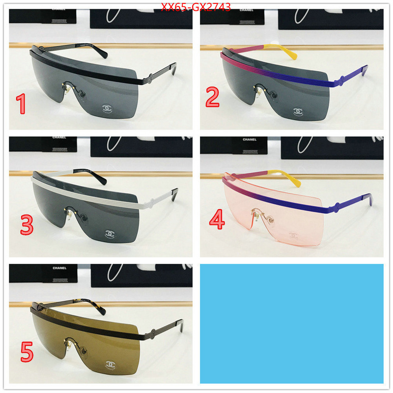 Glasses-Chanel buy high-quality fake ID: GX2743 $: 65USD