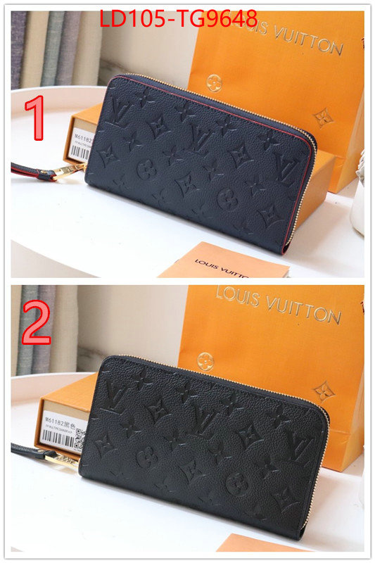 LV Bags(TOP)-Wallet high quality replica ID: TG9648 $: 105USD,