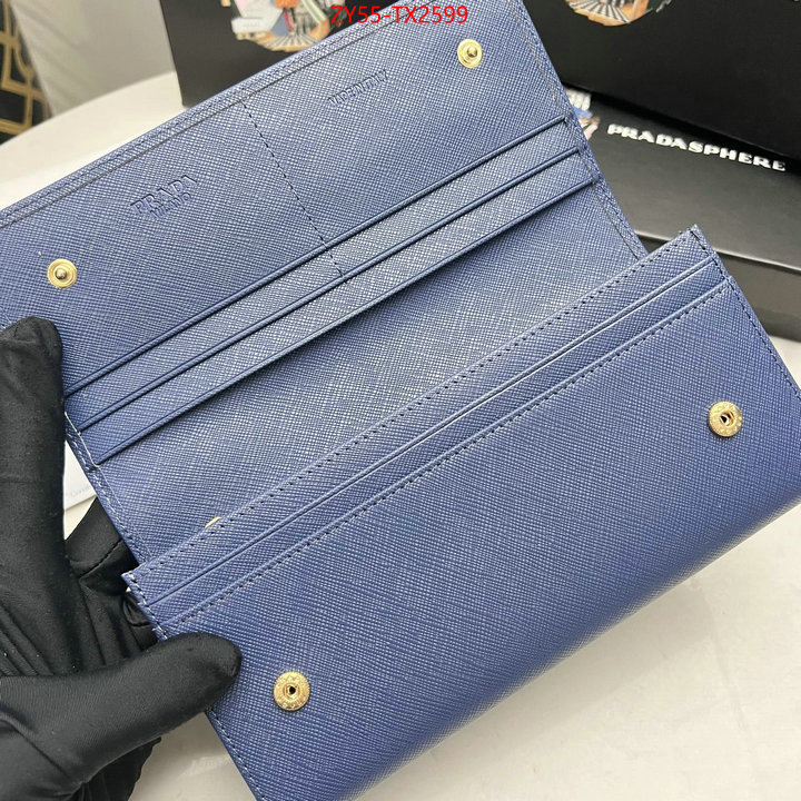 Prada Bags (4A)-Wallet highest quality replica ID: TX2599 $: 55USD,