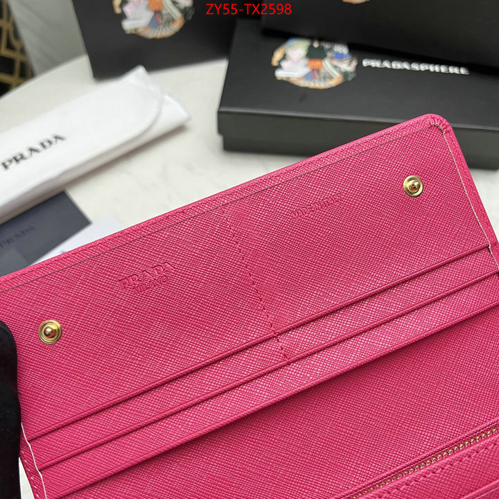 Prada Bags (4A)-Wallet 2023 aaaaa replica customize ID: TX2598 $: 55USD,