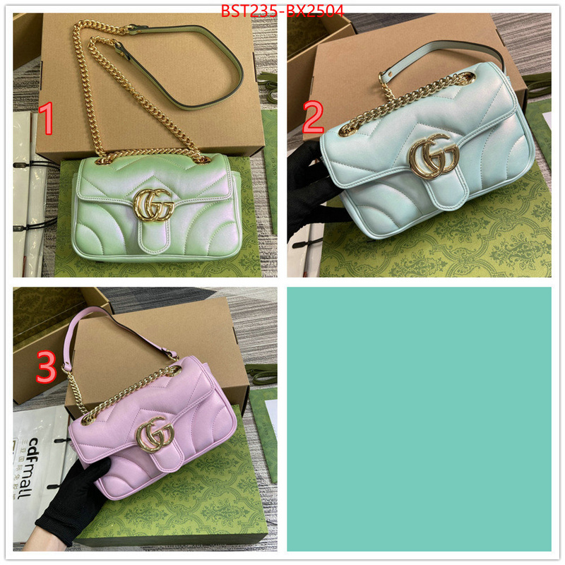 Gucci Bags(TOP)-Marmont designer fake ID: BX2504 $: 235USD,