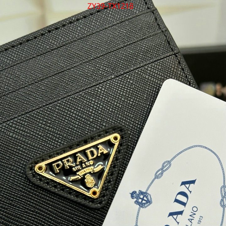 Prada Bags (4A)-Wallet high quality replica designer ID: TX1218 $: 39USD,