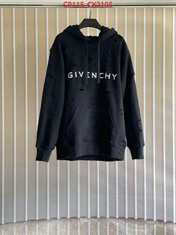 Clothing-Givenchy buy luxury 2023 ID: CX2105 $: 115USD