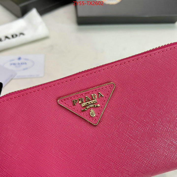 Prada Bags (4A)-Wallet top fake designer ID: TX2602 $: 55USD,