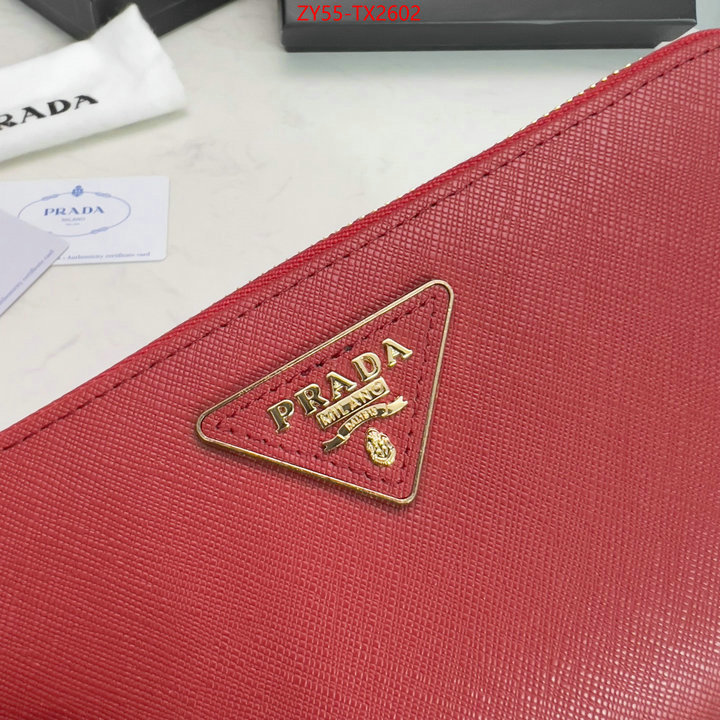 Prada Bags (4A)-Wallet top fake designer ID: TX2602 $: 55USD,