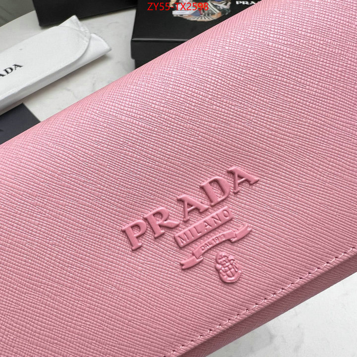 Prada Bags (4A)-Wallet 2023 aaaaa replica customize ID: TX2598 $: 55USD,