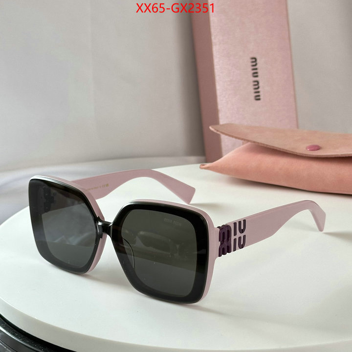 Glasses-Miu Miu replica for cheap ID: GX2351 $: 65USD