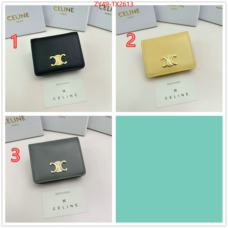 CELINE Bags(4A)-Wallet best fake ID: TX2613 $: 49USD,