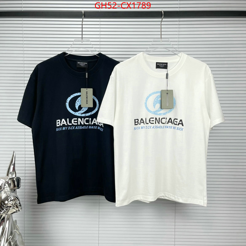 Clothing-Balenciaga designer 7 star replica ID: CX1789 $: 52USD