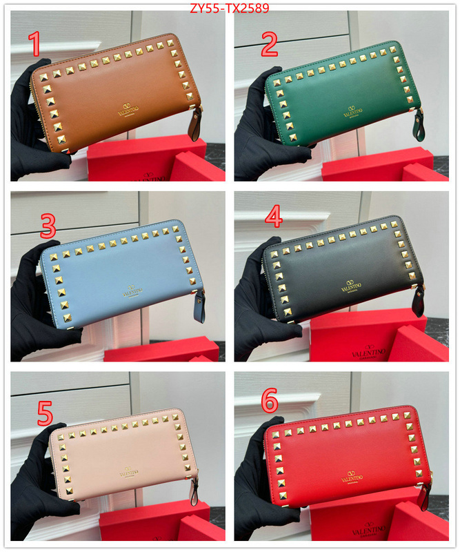 Valentino Bags(4A)-Wallet designer high replica ID: TX2589 $: 55USD,