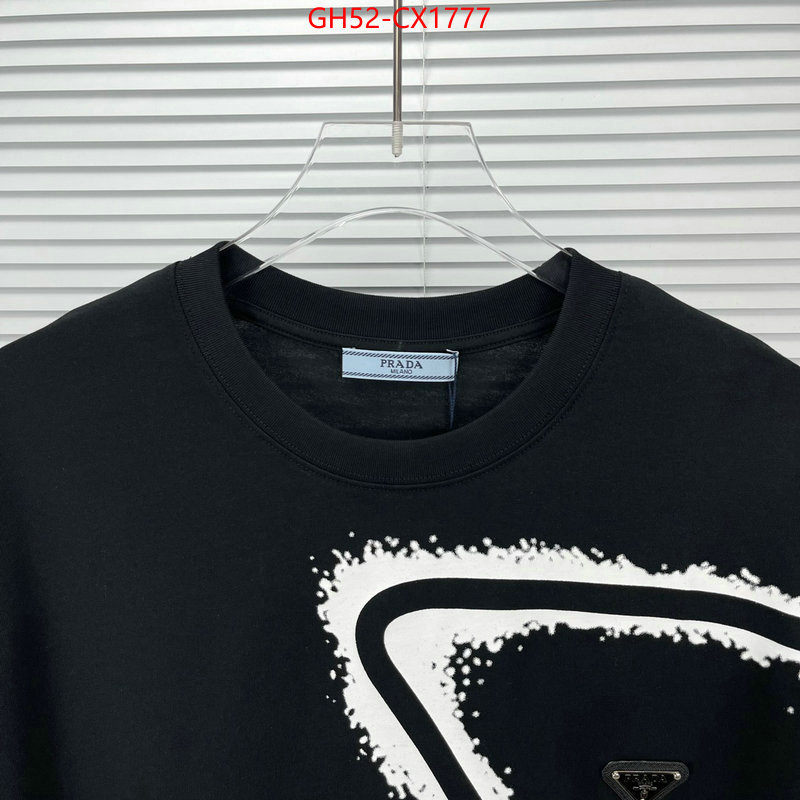 Clothing-Prada luxury cheap ID: CX1777 $: 52USD