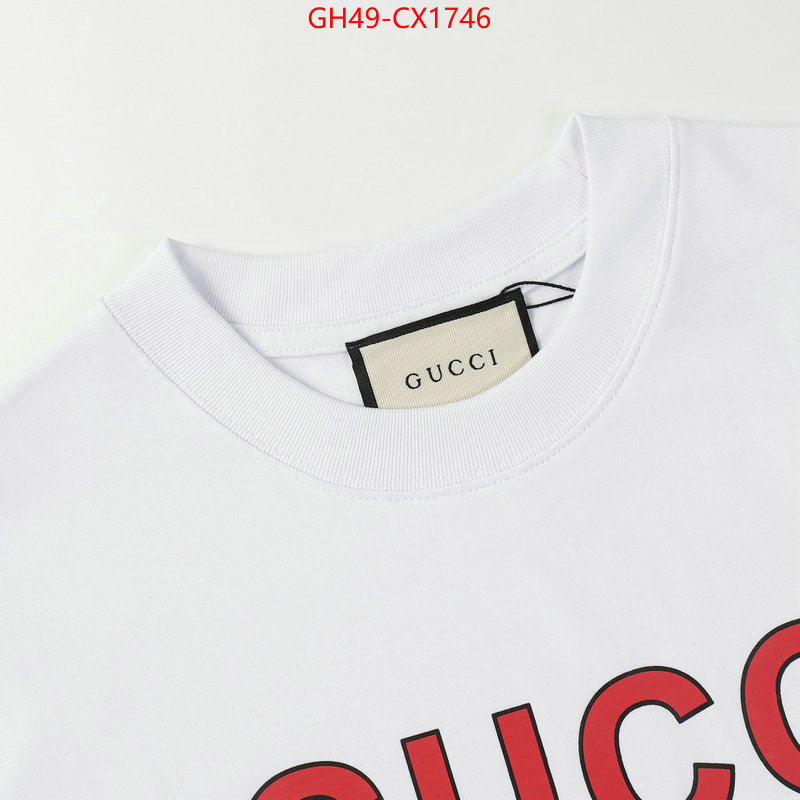 Clothing-Gucci where should i buy to receive ID: CX1746 $: 49USD