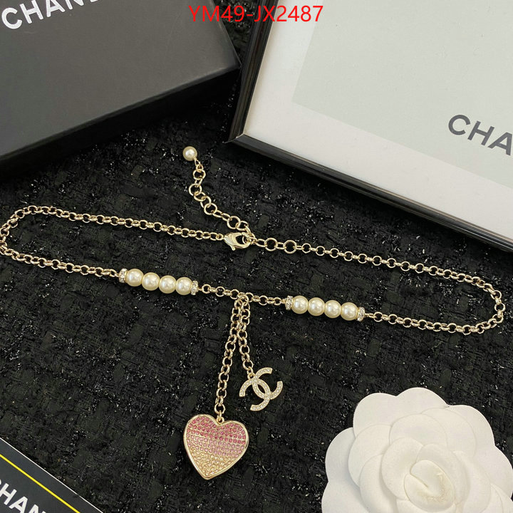 Jewelry-Chanel best quality fake ID: JX2487 $: 49USD