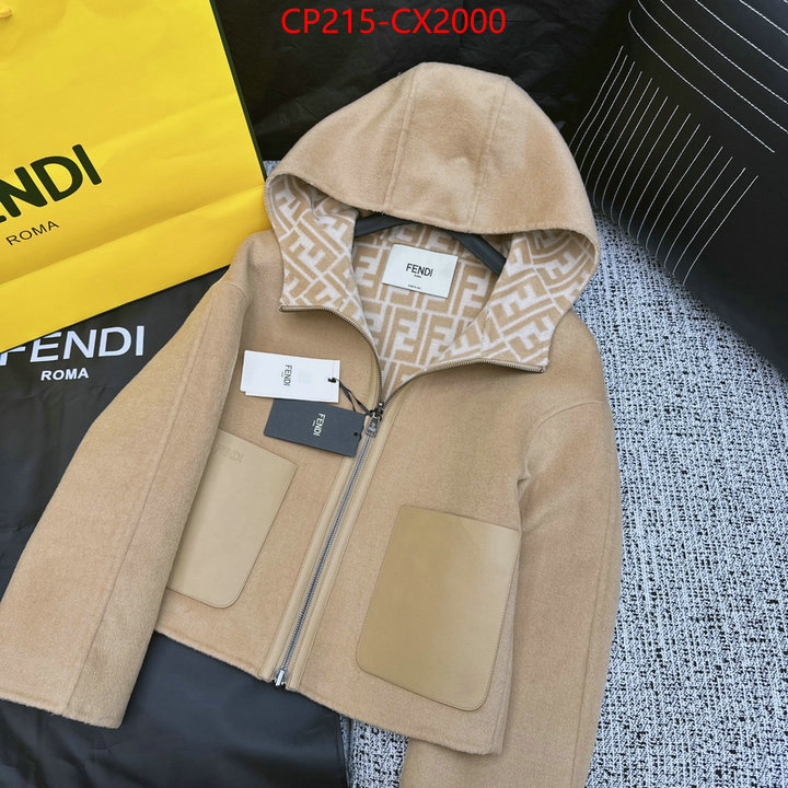 Clothing-Fendi 2023 luxury replicas ID: CX2000 $: 215USD