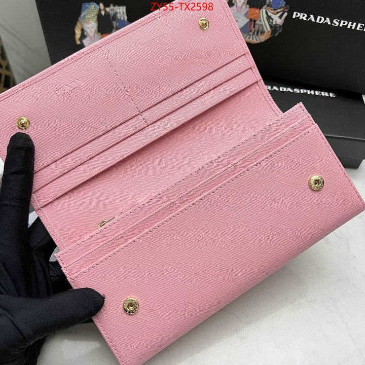 Prada Bags (4A)-Wallet 2023 aaaaa replica customize ID: TX2598 $: 55USD,