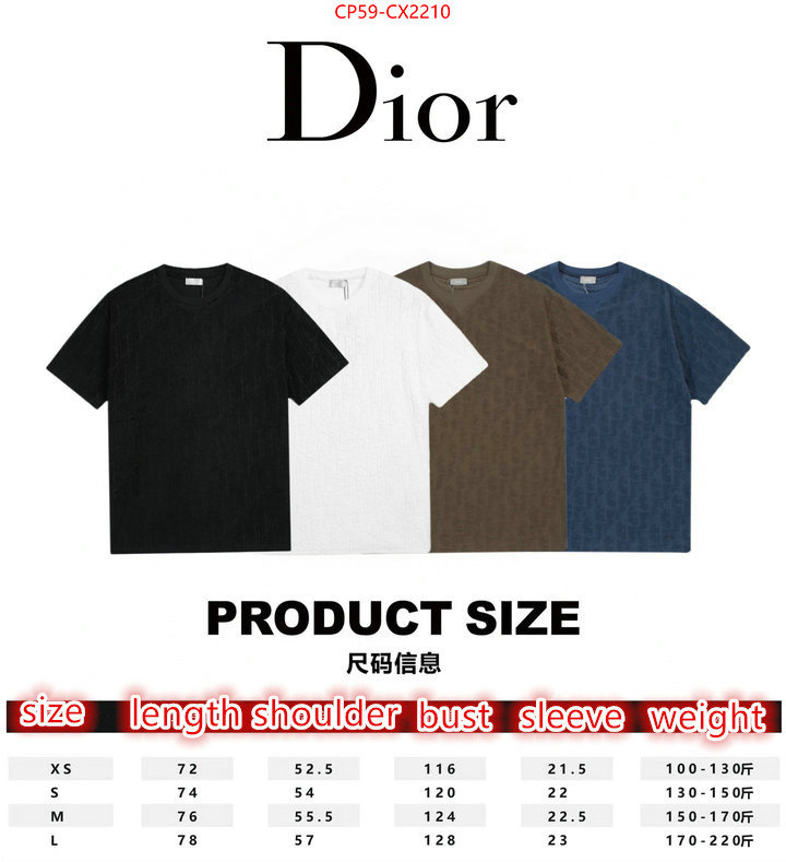 Clothing-Dior high quality designer ID: CX2210 $: 59USD