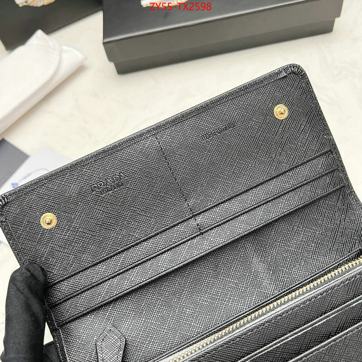 Prada Bags (4A)-Wallet 2023 aaaaa replica customize ID: TX2598 $: 55USD,