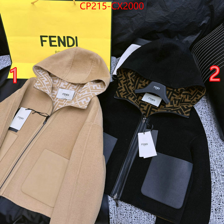 Clothing-Fendi 2023 luxury replicas ID: CX2000 $: 215USD