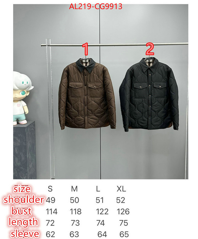 Down jacket Men-Burberry top perfect fake ID: CG9913 $: 219USD
