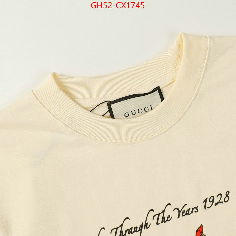 Clothing-Gucci high quality designer replica ID: CX1745 $: 52USD