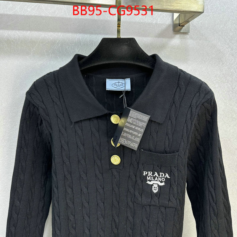 Clothing-Prada where to buy fakes ID: CG9531 $: 95USD