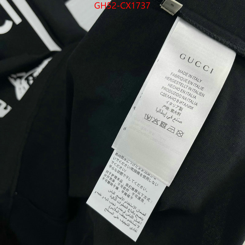 Clothing-Gucci how to buy replcia ID: CX1737 $: 52USD