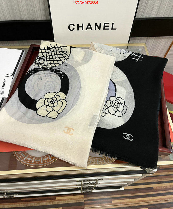 Scarf-Chanel where can i buy the best quality ID: MX2004 $: 75USD