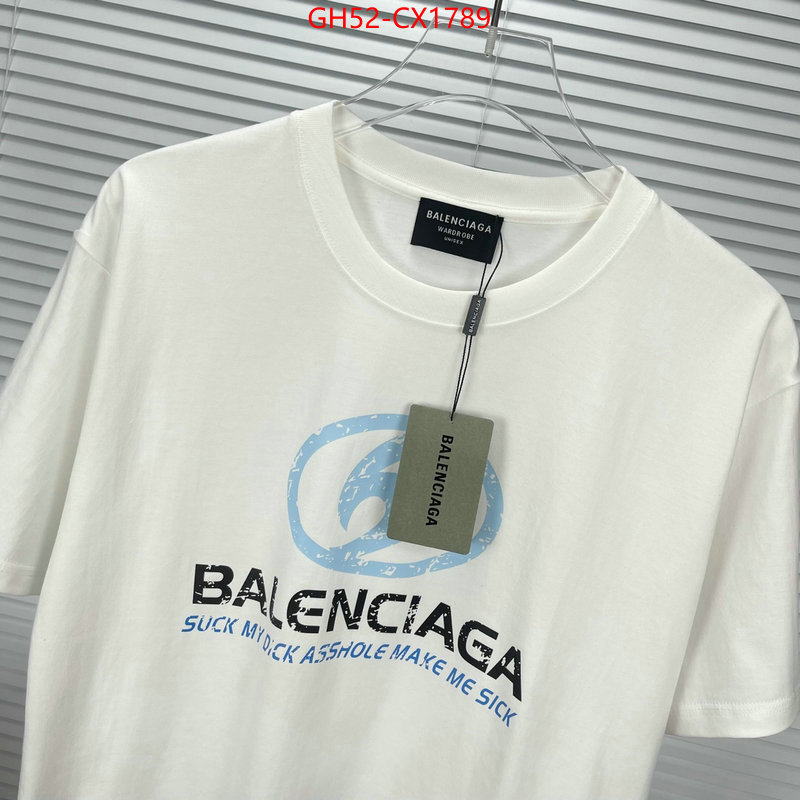Clothing-Balenciaga designer 7 star replica ID: CX1789 $: 52USD