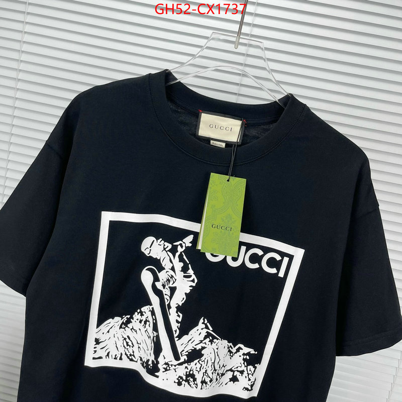 Clothing-Gucci how to buy replcia ID: CX1737 $: 52USD