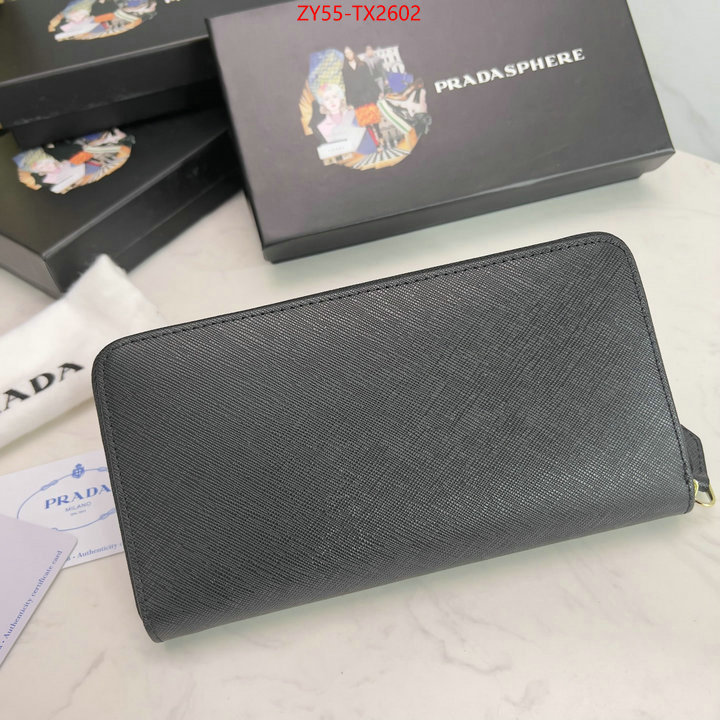 Prada Bags (4A)-Wallet top fake designer ID: TX2602 $: 55USD,