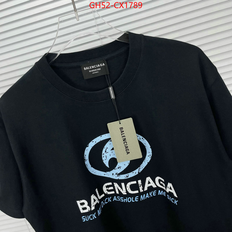 Clothing-Balenciaga designer 7 star replica ID: CX1789 $: 52USD