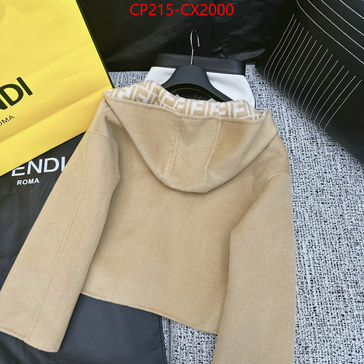 Clothing-Fendi 2023 luxury replicas ID: CX2000 $: 215USD