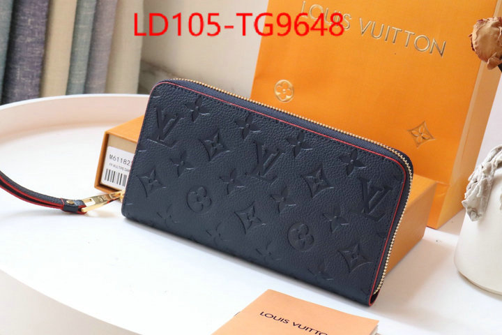 LV Bags(TOP)-Wallet high quality replica ID: TG9648 $: 105USD,