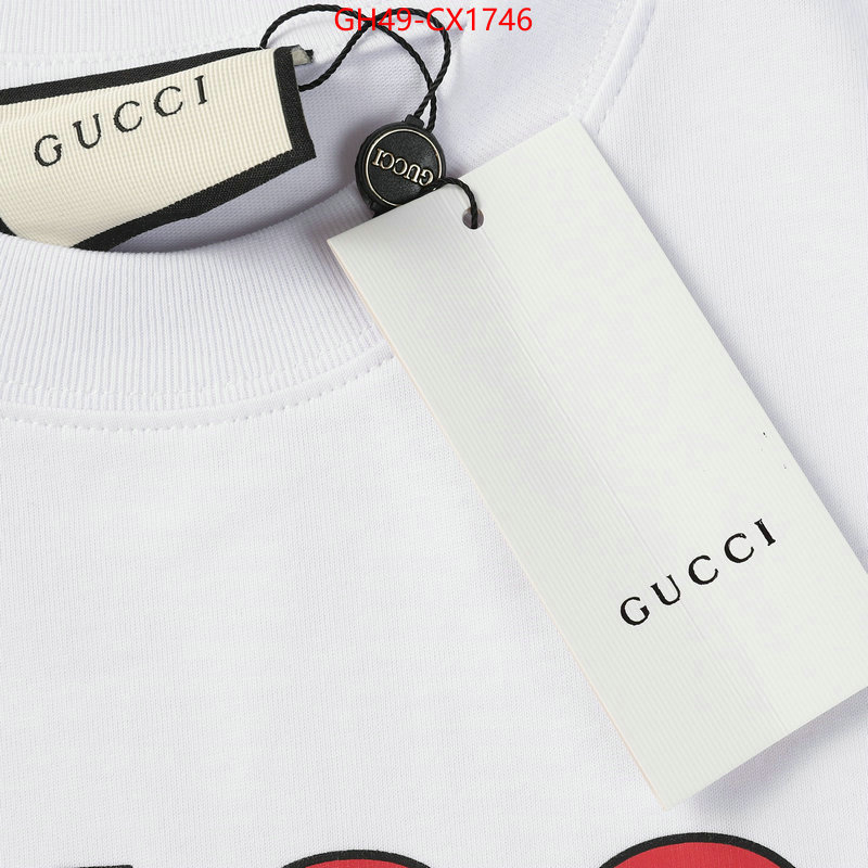 Clothing-Gucci where should i buy to receive ID: CX1746 $: 49USD