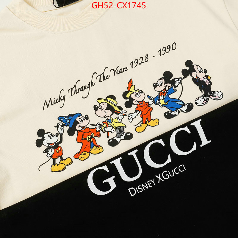 Clothing-Gucci high quality designer replica ID: CX1745 $: 52USD