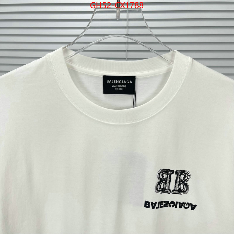 Clothing-Balenciaga fashion designer ID: CX1788 $: 52USD