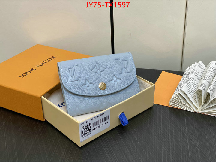 LV Bags(TOP)-Wallet new designer replica ID: TX1597 $: 75USD