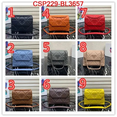 Prada Bags (TOP)-Diagonal- best fake ID: BL3657 $: 229USD,