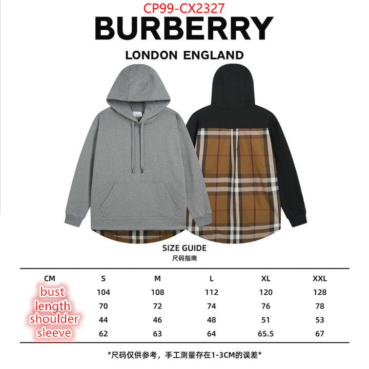 Clothing-Burberry top sale ID: CX2327 $: 99USD
