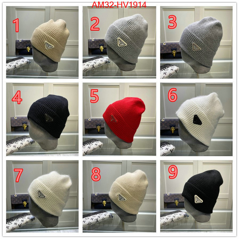 Cap (Hat)-Prada top brands like ID: HV1914 $: 32USD