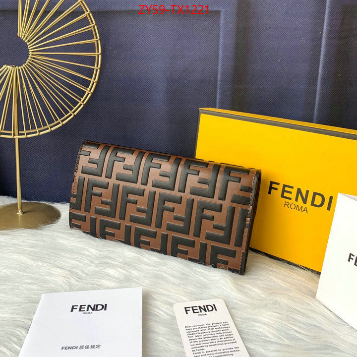 Fendi Bags(4A)-Wallet- 1:1 replica wholesale ID: TX1221 $: 59USD,