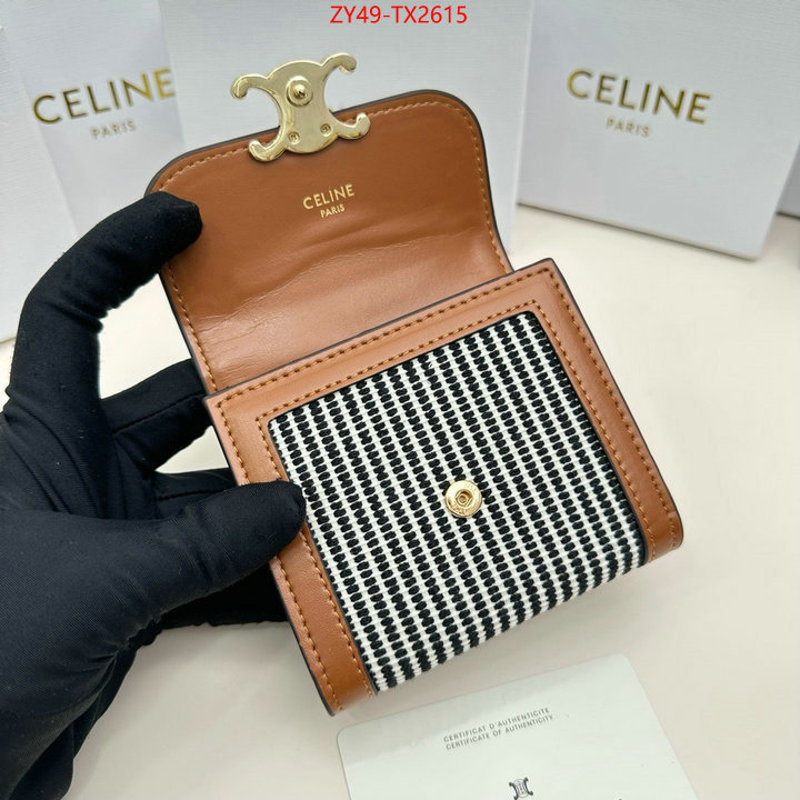 CELINE Bags(4A)-Wallet best fake ID: TX2615 $: 49USD,