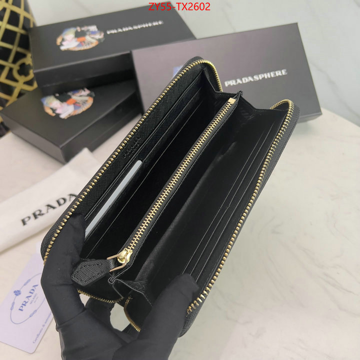 Prada Bags (4A)-Wallet top fake designer ID: TX2602 $: 55USD,