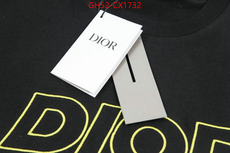Clothing-Dior designer fake ID: CX1732 $: 52USD