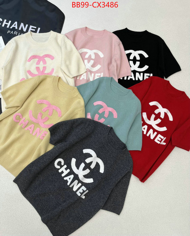 Clothing-Chanel replica us ID: CX3486 $: 99USD