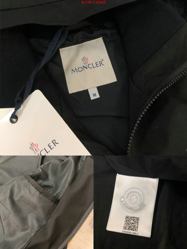 Clothing-Moncler quality replica ID: CX3820 $: 129USD