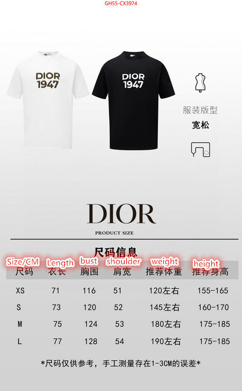 Clothing-Dior designer fashion replica ID: CX3974 $: 55USD